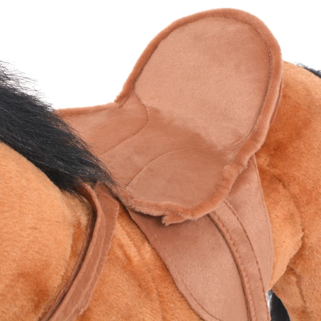 Plüschtier Pferd Stehend Plüsch Braun - Premium Stofftiere - Just €99.02! Shop now at homesales4u