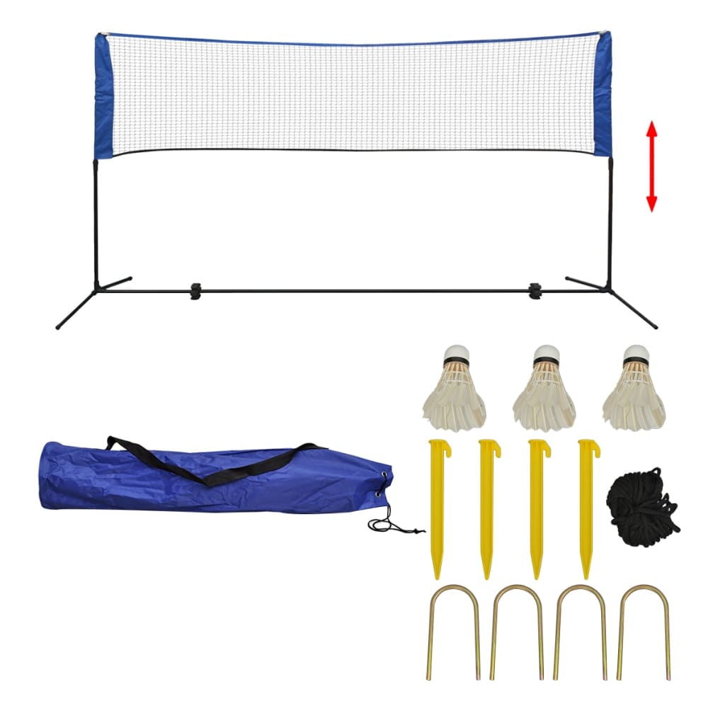 Badmintonnetz-Set mit Federbällen 300 x 155 cm - Premium Badminton-Netze - Just €68.48! Shop now at homesales4u