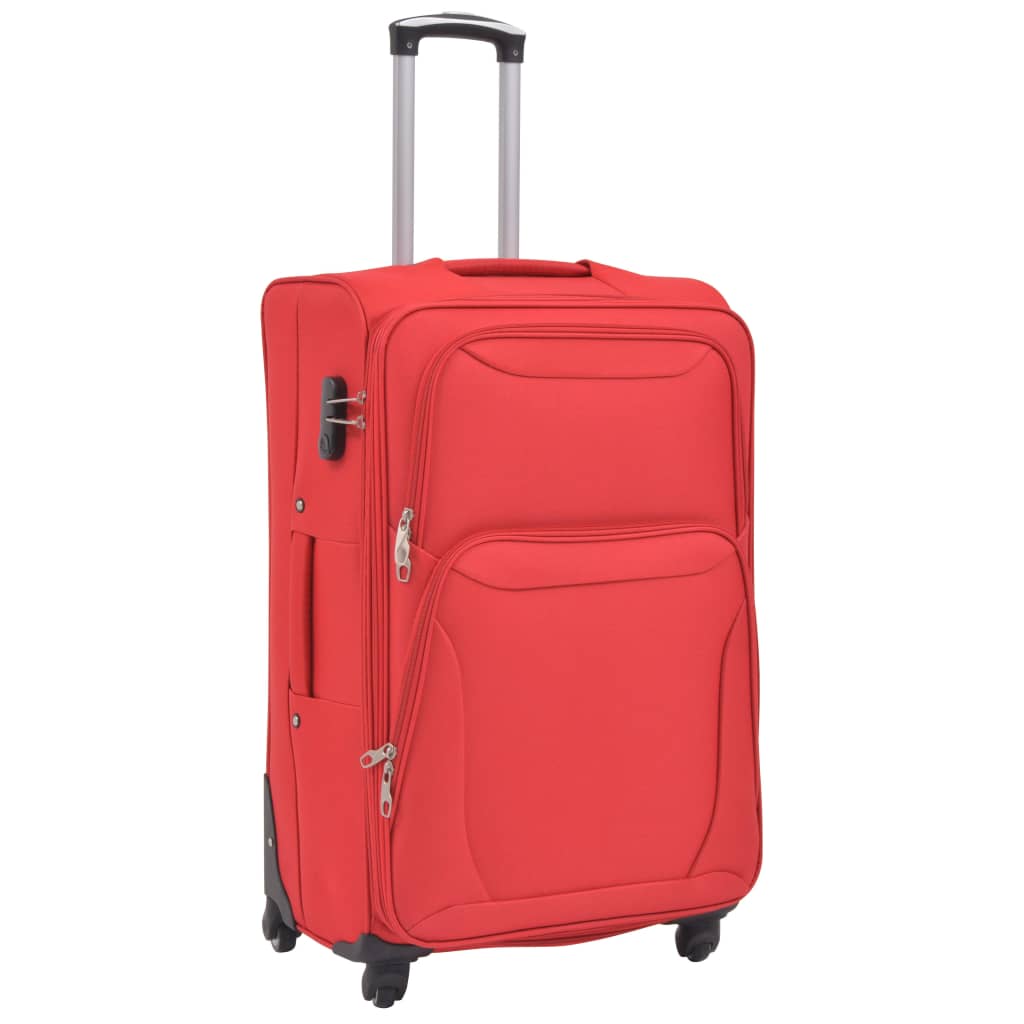 3-tlg. Weichgepäck Trolley-Set Rot - Premium Reisekoffer - Just €191.76! Shop now at homesales4u