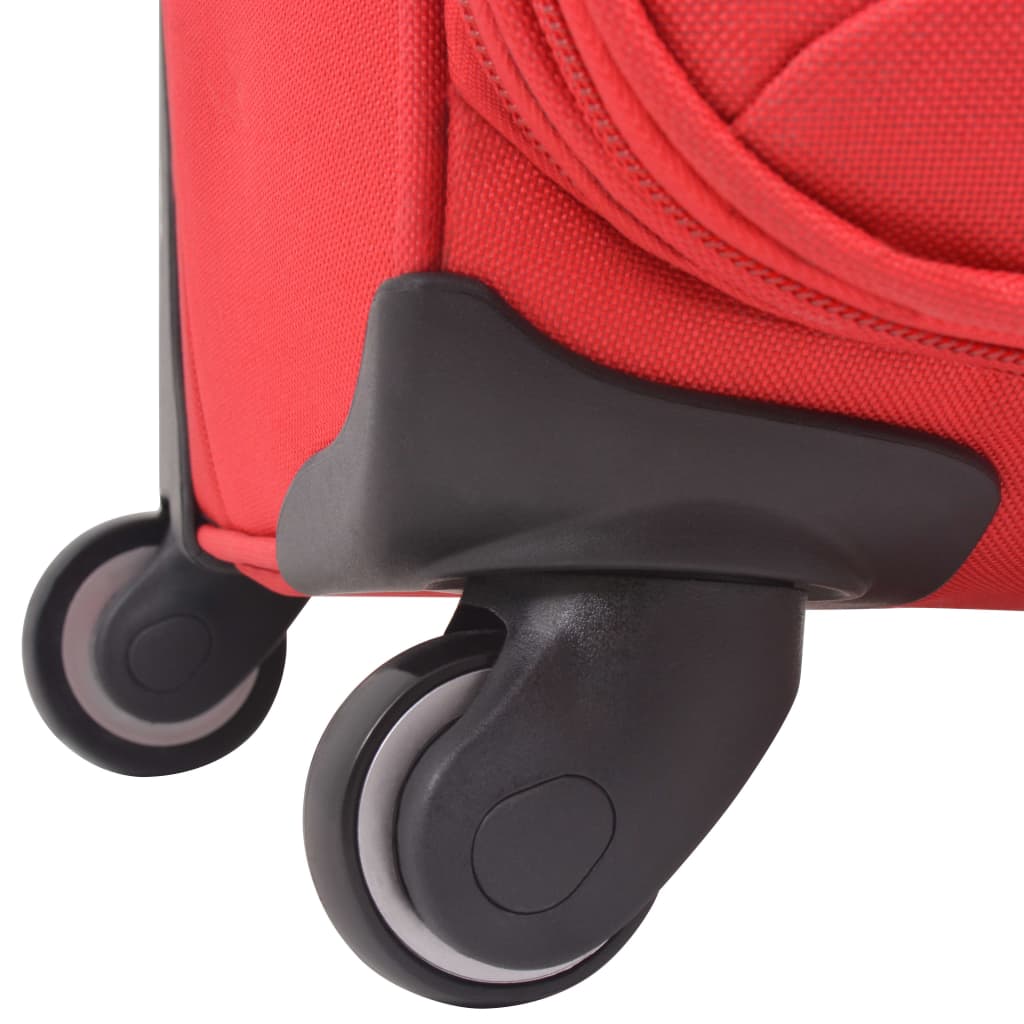 3-tlg. Weichgepäck Trolley-Set Rot - Premium Reisekoffer - Just €191.76! Shop now at homesales4u