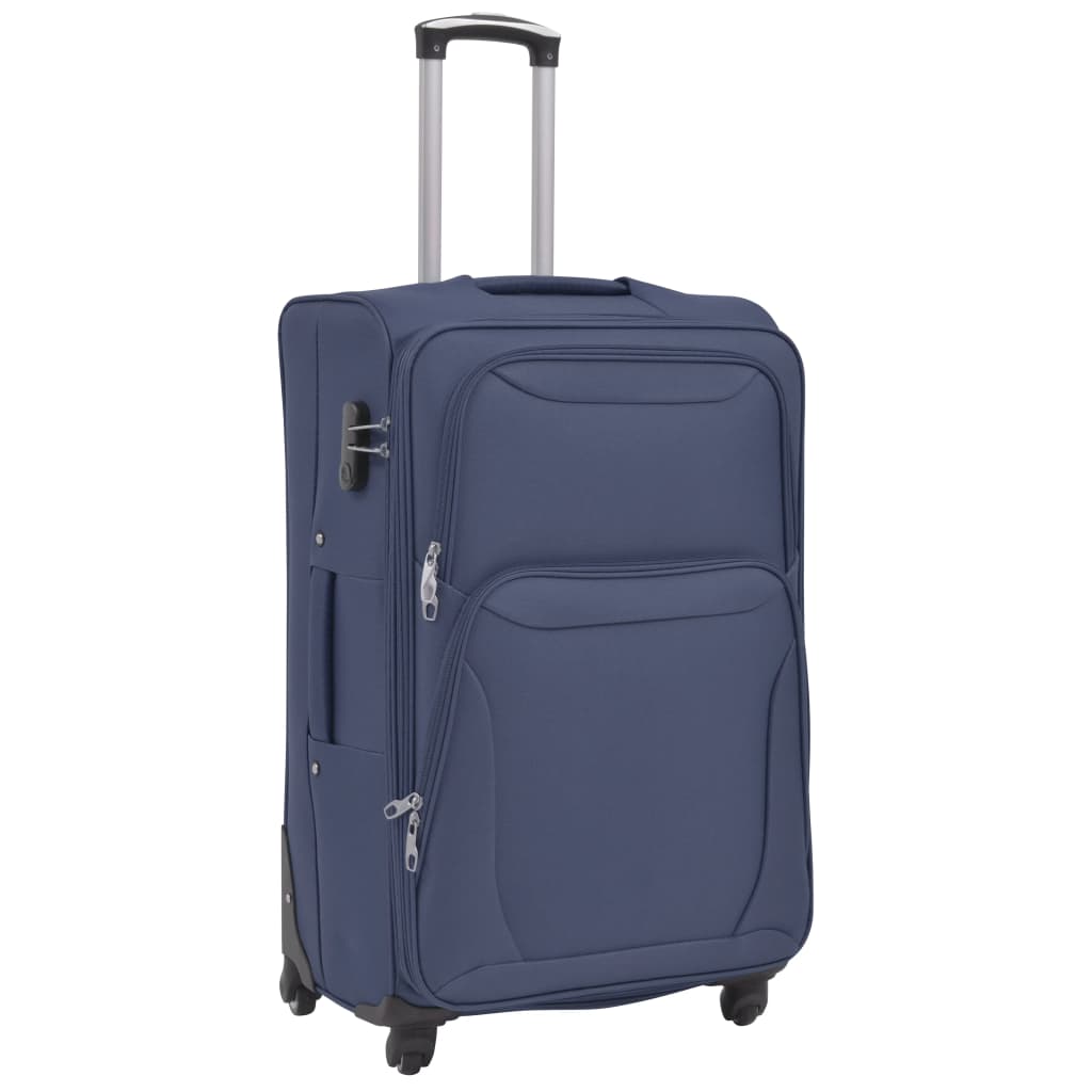 3-tlg. Weichgepäck Trolley-Set Marineblau - Premium Reisekoffer - Just €205.78! Shop now at homesales4u