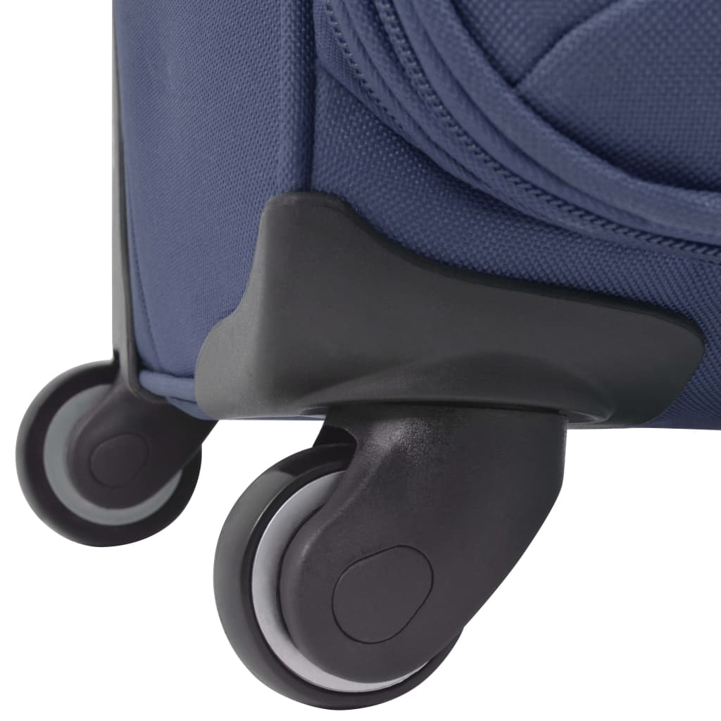 3-tlg. Weichgepäck Trolley-Set Marineblau - Premium Reisekoffer - Just €205.78! Shop now at homesales4u