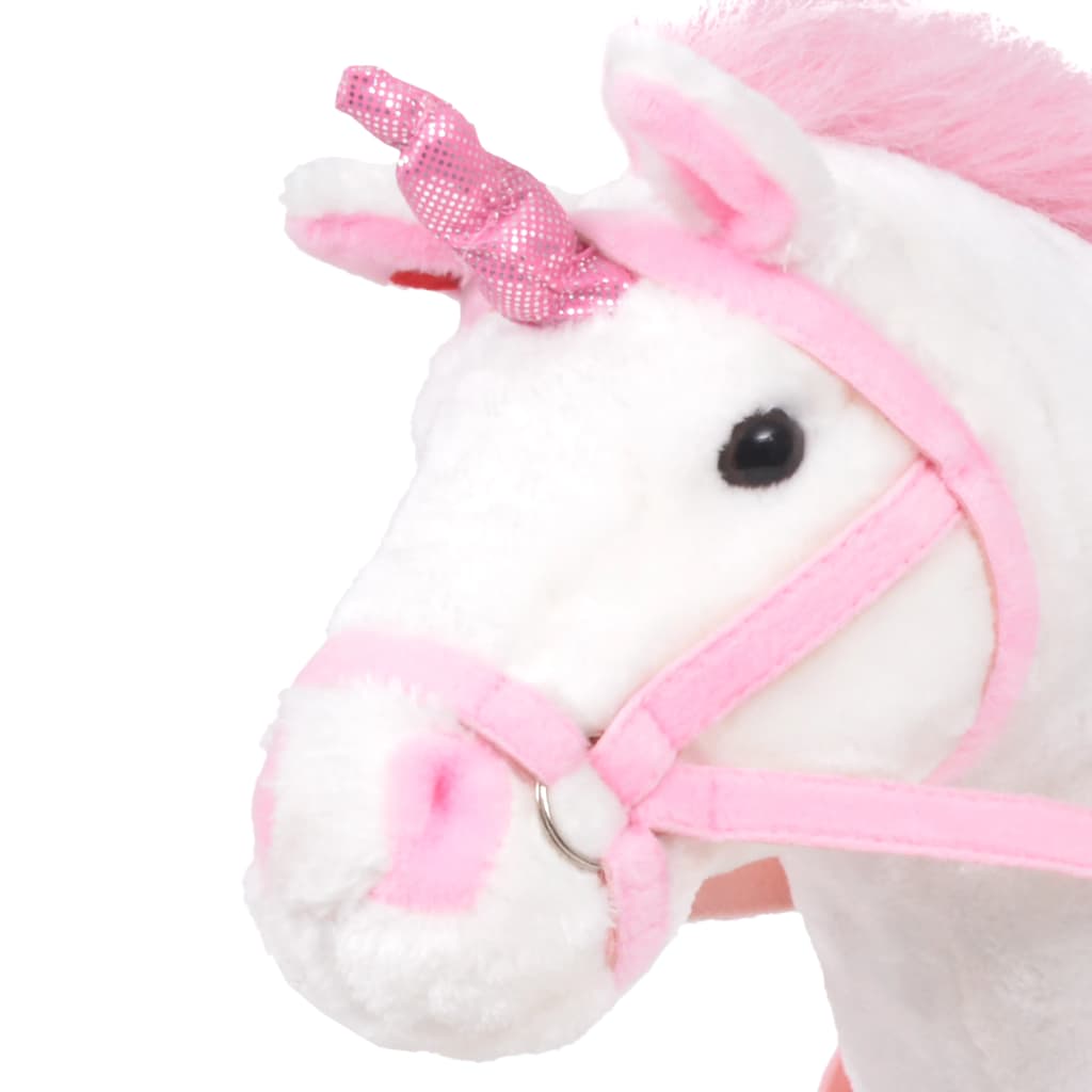 Plüschtier Einhorn Stehend Plüsch Weiß und Rosa XXL - Premium Stofftiere - Just €105.48! Shop now at homesales4u