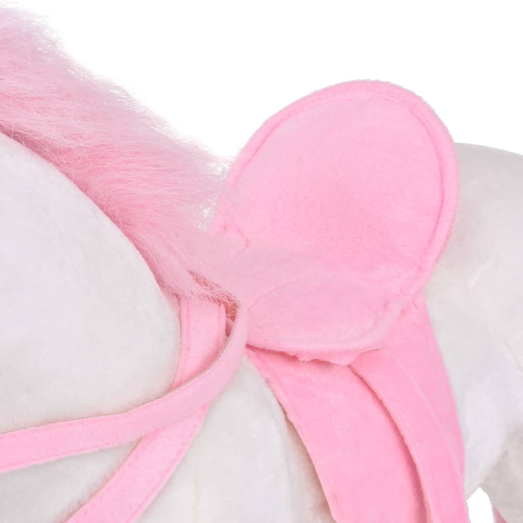 Plüschtier Einhorn Stehend Plüsch Weiß und Rosa XXL - Premium Stofftiere - Just €105.48! Shop now at homesales4u