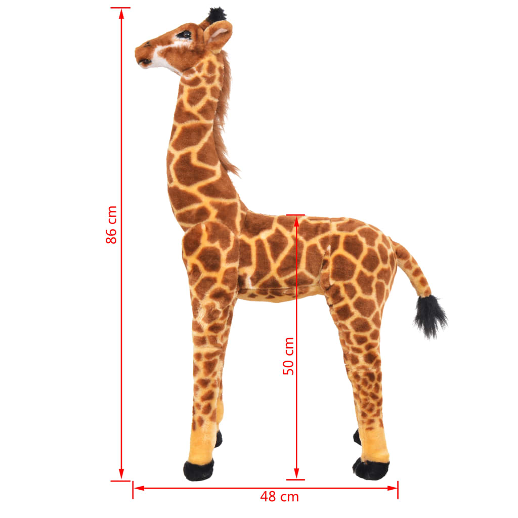 Plüschtier Giraffe Stehend Plüsch Braun und Gelb XXL - Premium Stofftiere - Just €99.49! Shop now at homesales4u