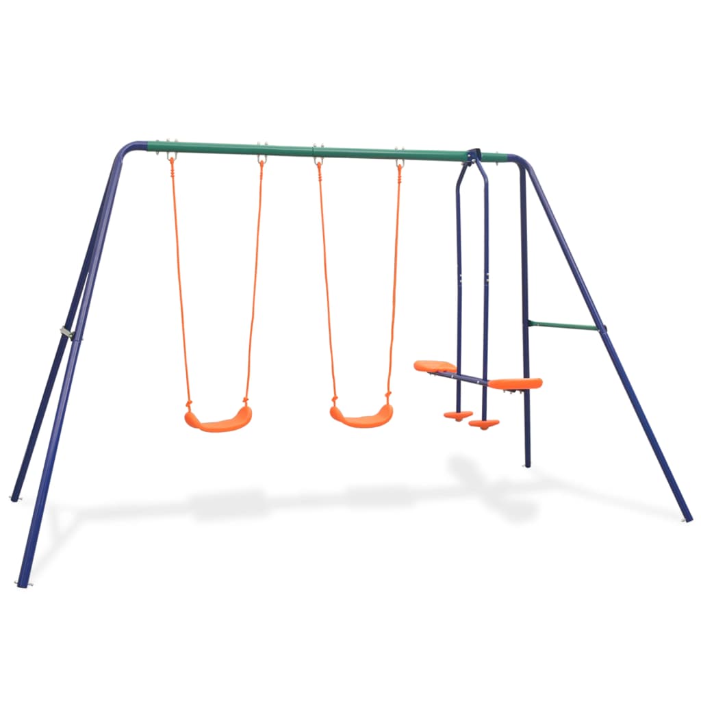 Schaukelset mit 4 Sitzen Orange - Premium Schaukeln & Spieltürme - Just €214.93! Shop now at homesales4u
