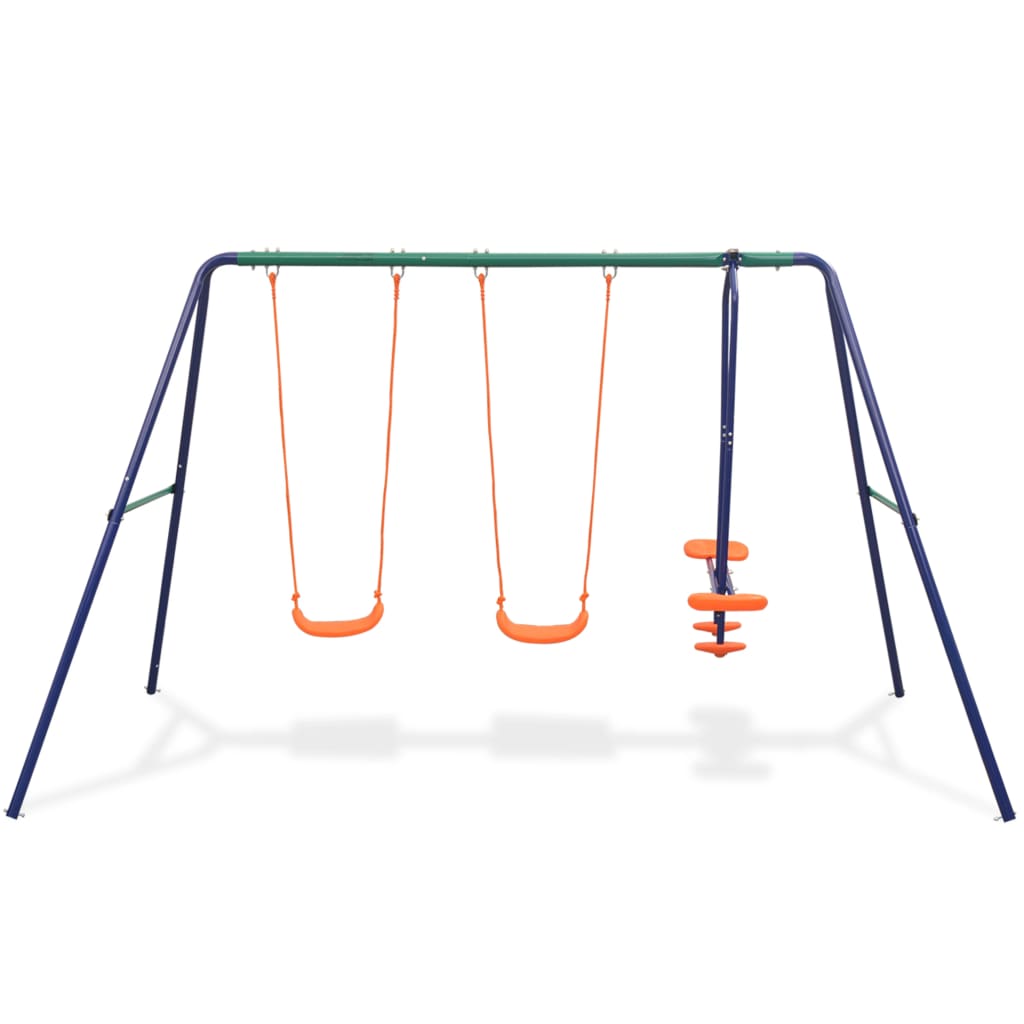 Schaukelset mit 4 Sitzen Orange - Premium Schaukeln & Spieltürme - Just €214.93! Shop now at homesales4u