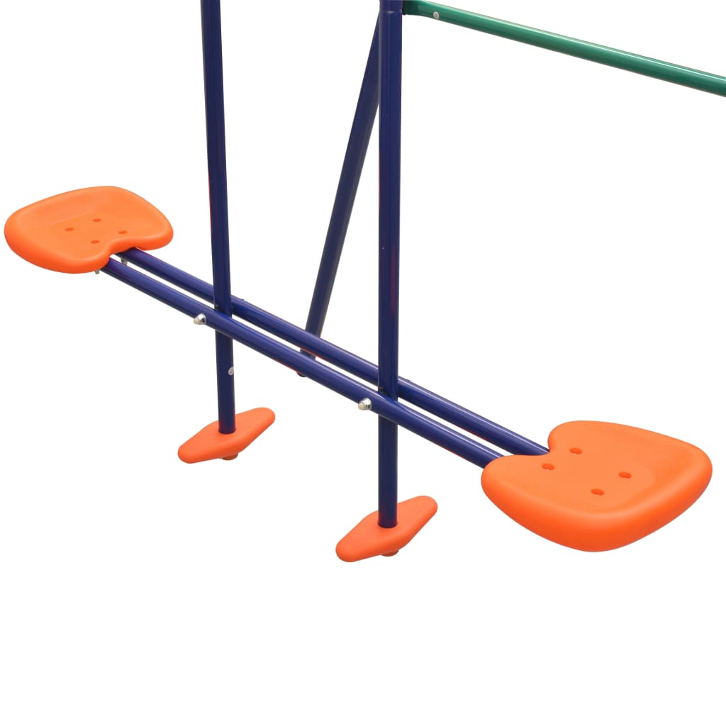 Schaukelset mit Rutsche und 3 Sitzen Orange - Premium Schaukeln & Spieltürme - Just €346.63! Shop now at homesales4u