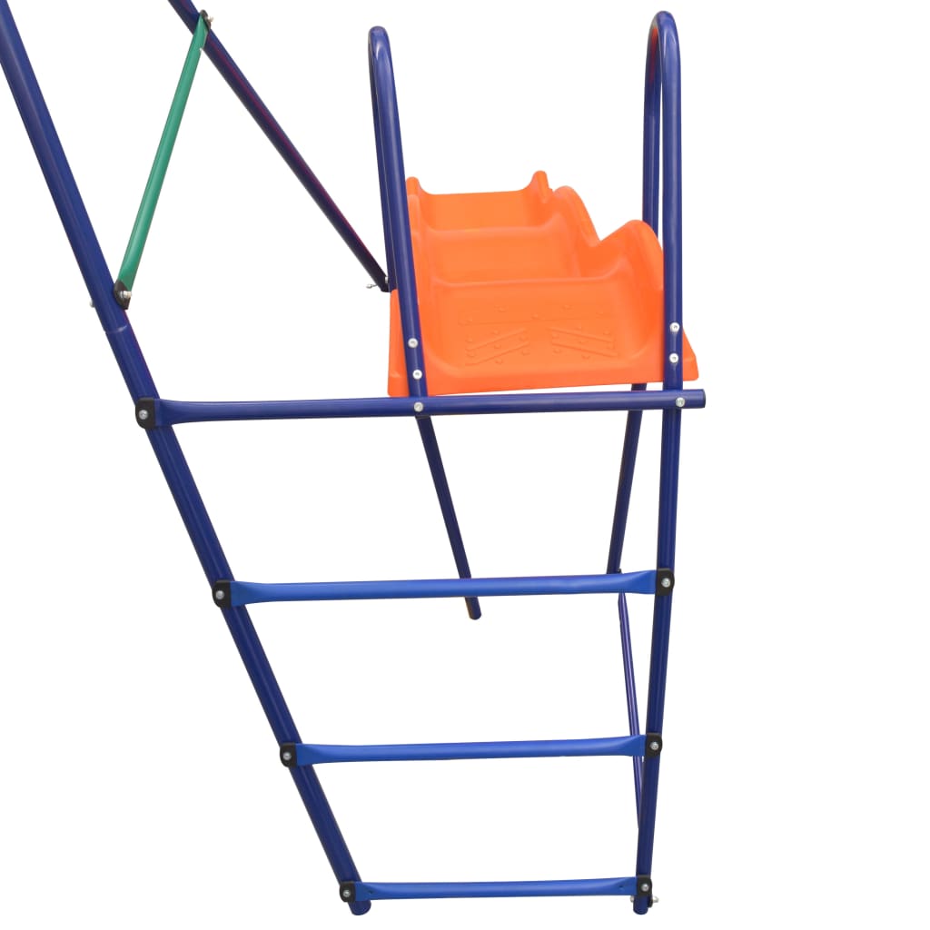Schaukelset mit Rutsche und 3 Sitzen Orange - Premium Schaukeln & Spieltürme - Just €346.63! Shop now at homesales4u