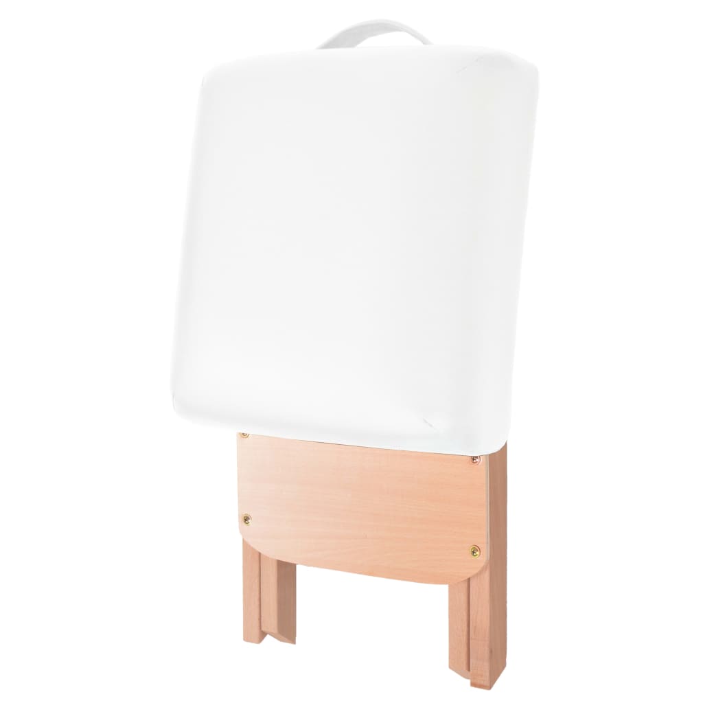 Massage-Klapphocker 12 cm dicker Sitz & 2 Nackenrollen Weiß - Premium Massagestühle - Just €77.27! Shop now at homesales4u