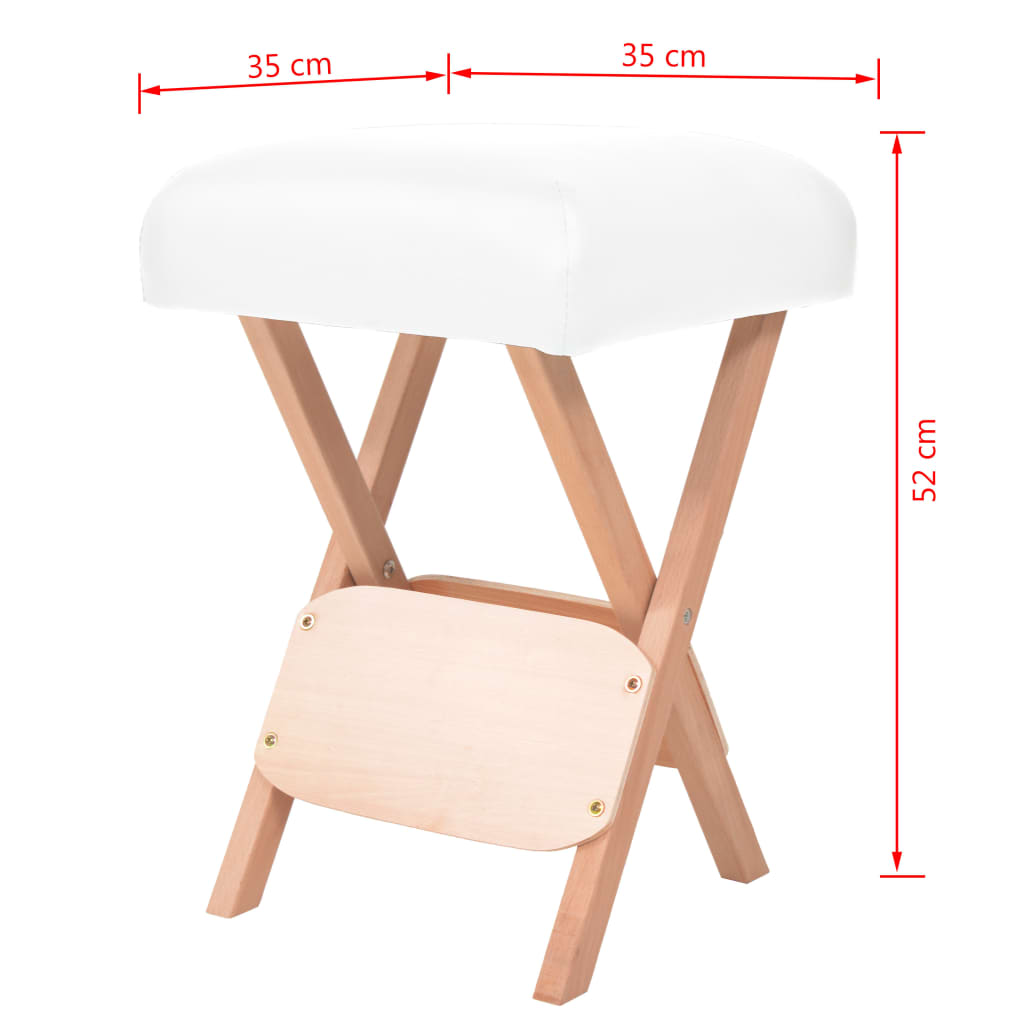 Massage-Klapphocker 12 cm dicker Sitz & 2 Nackenrollen Weiß - Premium Massagestühle - Just €77.27! Shop now at homesales4u