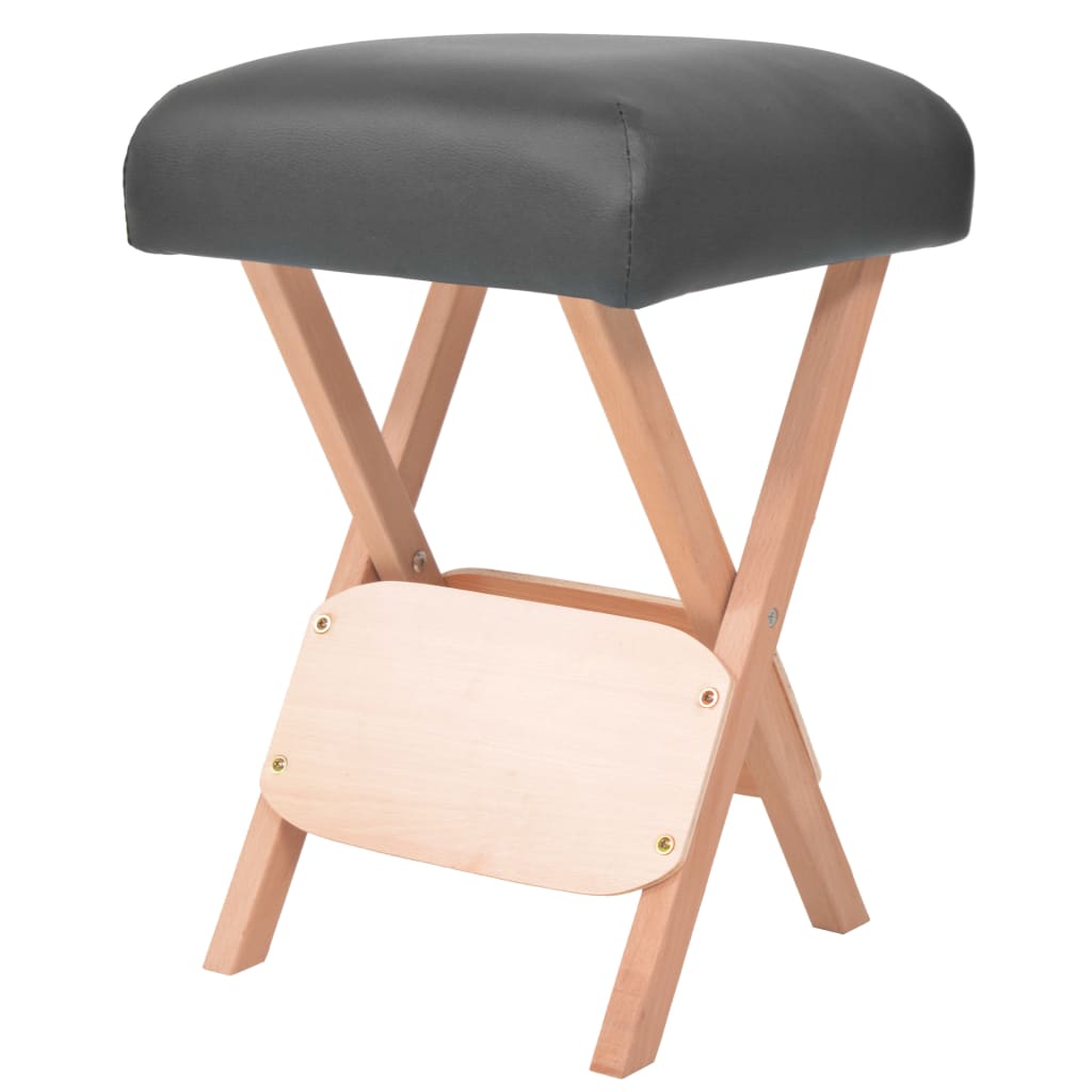Massage-Klapphocker 12 cm dicker Sitz & 2 Nackenrollen Schwarz - Premium Massagestühle - Just €91.73! Shop now at homesales4u