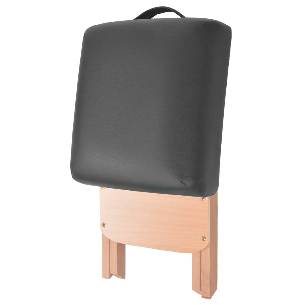 Massage-Klapphocker 12 cm dicker Sitz & 2 Nackenrollen Schwarz - Premium Massagestühle - Just €91.73! Shop now at homesales4u