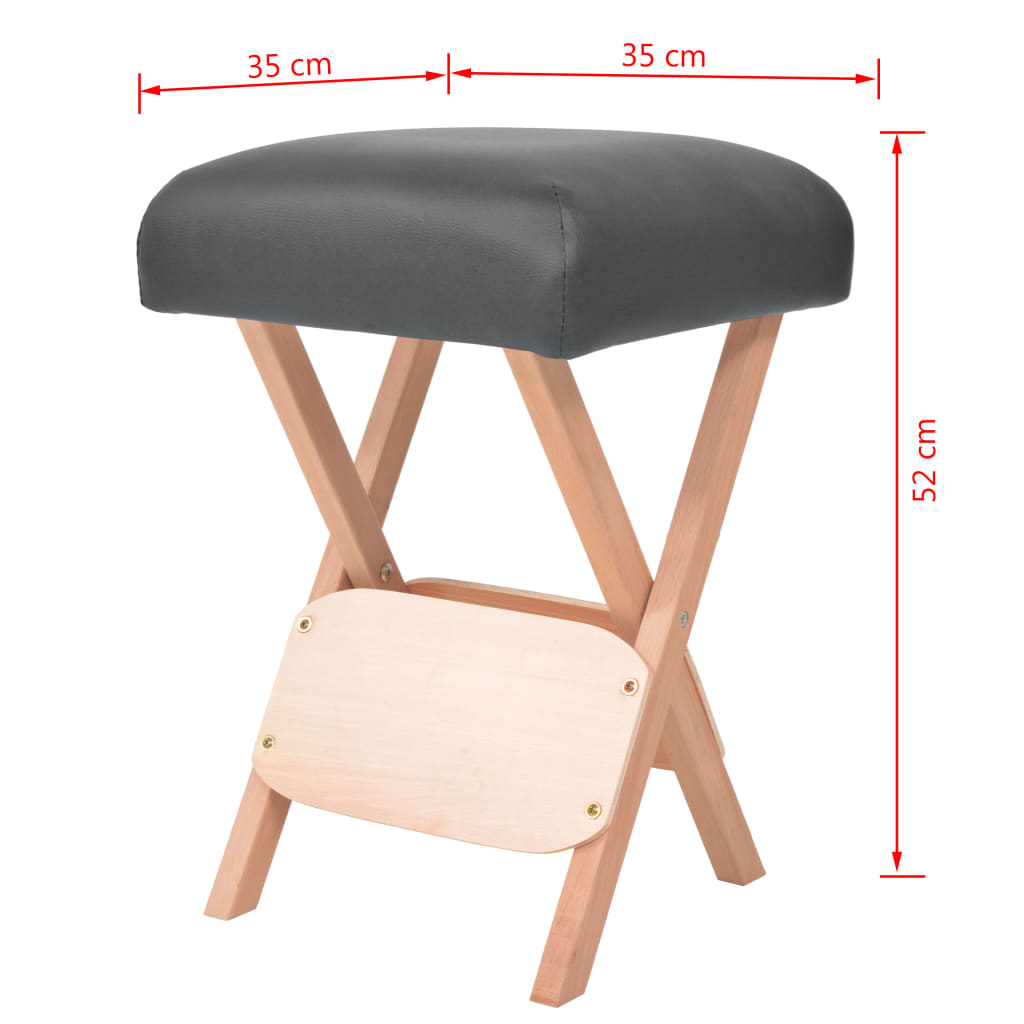 Massage-Klapphocker 12 cm dicker Sitz & 2 Nackenrollen Schwarz - Premium Massagestühle - Just €91.73! Shop now at homesales4u