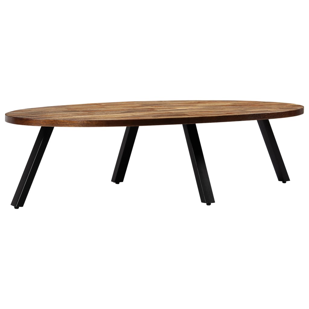 Couchtisch Recyceltes Massivholz Teak Oval 120x60x30 cm - Premium Couchtische - Just €210.48! Shop now at homesales4u