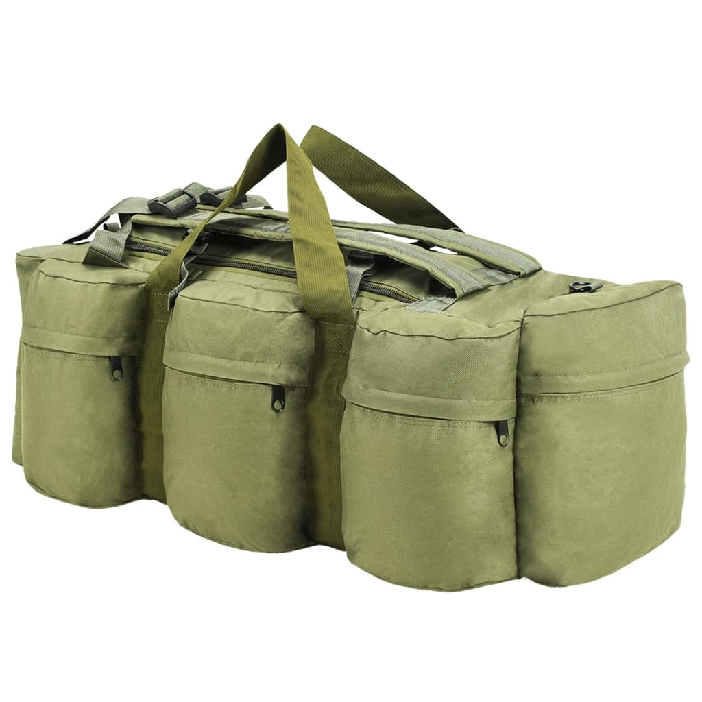 3-in-1 Seesack Armee-Stil 90 L Olivgrün - Premium Seesäcke - Just €57.07! Shop now at homesales4u