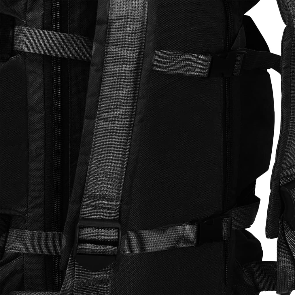 3-in-1 Seesack Armee-Stil 90 L Schwarz - Premium Seesäcke - Just €56.38! Shop now at homesales4u
