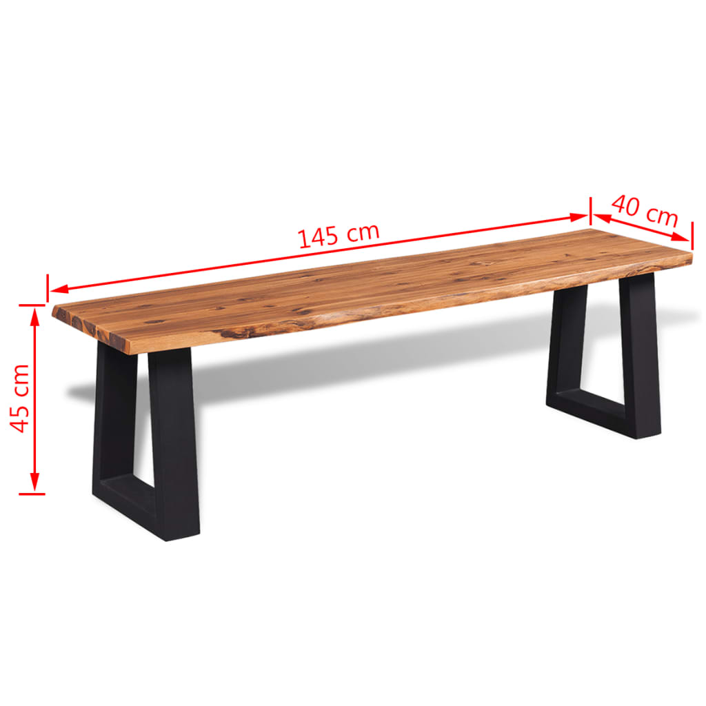 Sitzbank Akazienholz Massiv 145 cm - Premium Truhen- & Flurbänke - Just €197.86! Shop now at homesales4u