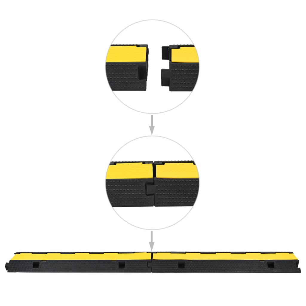 Kabelbrücken 2 Stk. 1 Kanal Gummi 100 cm - Premium Verkehrsschilder - Just €83.83! Shop now at homesales4u