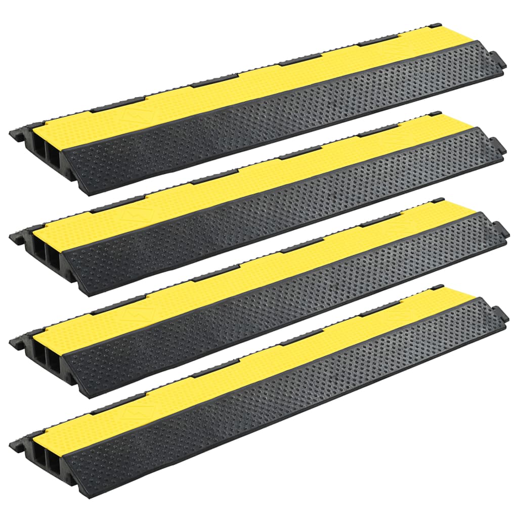 Kabelbrücken 4 Stk. 2 Kanäle Gummi 101,5 cm - Premium Verkehrsschilder - Just €120.94! Shop now at homesales4u