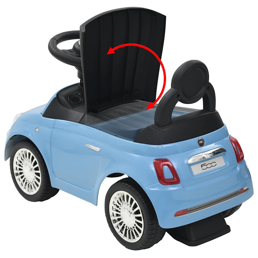 Aufsitzauto Fiat 500 Blau - Premium Lauflernwagen & Rutsch- & Tretfahrzeuge - Just €80.56! Shop now at homesales4u