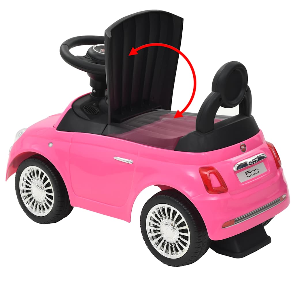 Kinder-Aufsitzauto Fiat 500 Rosa - Premium Lauflernwagen & Rutsch- & Tretfahrzeuge - Just €76.78! Shop now at homesales4u