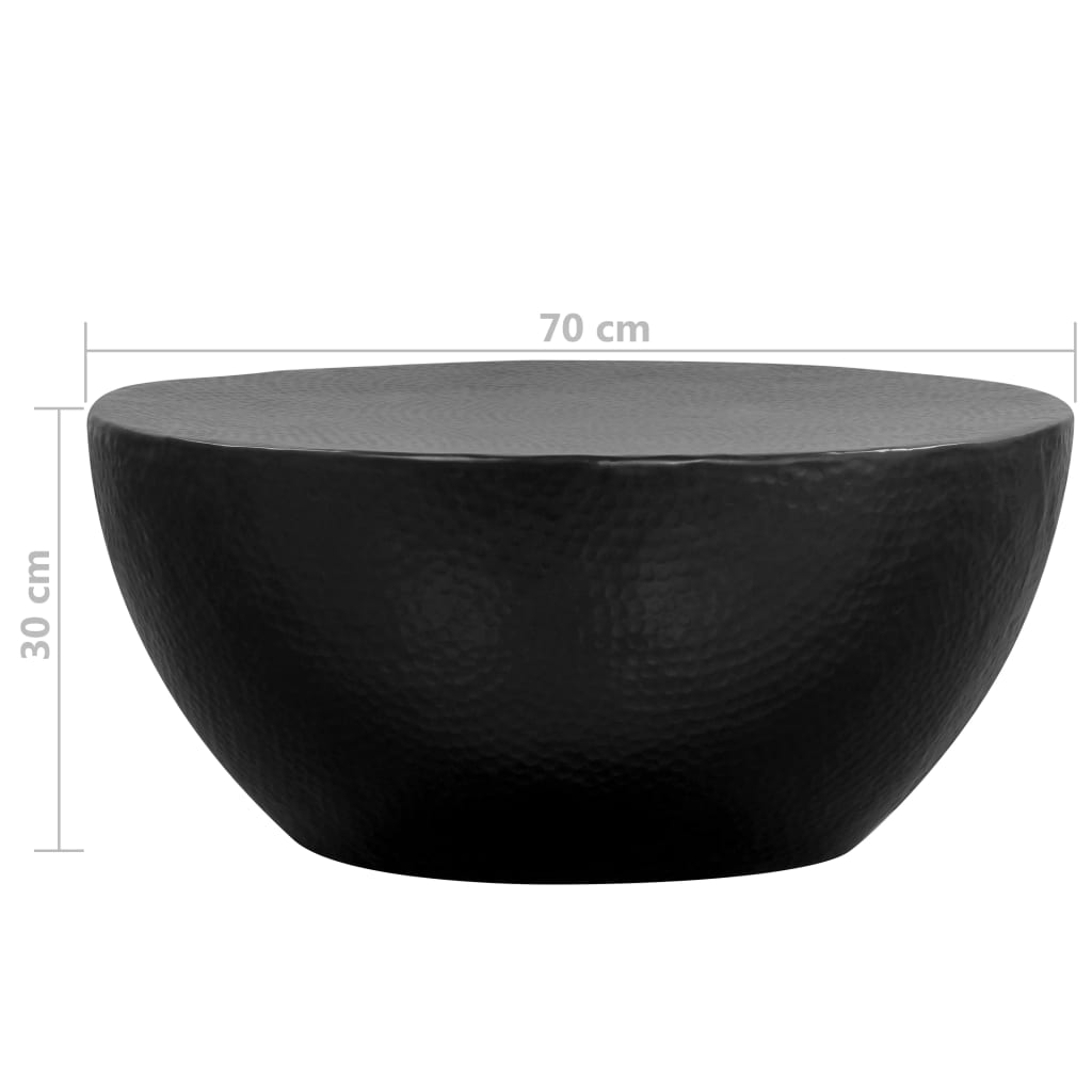 Couchtisch aus Gehämmertem Aluminium 70 x 30 cm Schwarz - Premium Couchtische - Just €251.75! Shop now at homesales4u