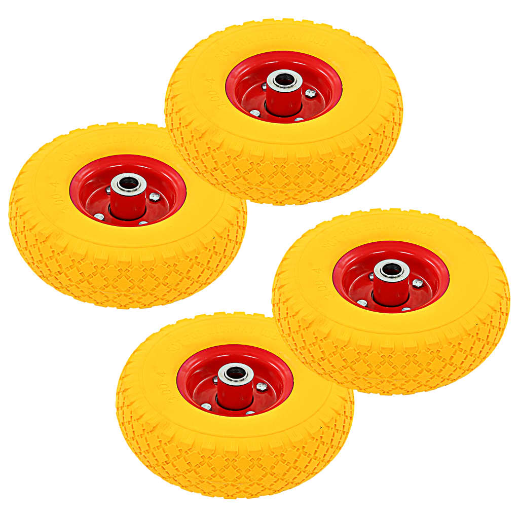 Sackkarrenräder 4 Stk. PU Vollgummireifen 3.00-4 - Premium Hebezüge, Kräne & Rollwagen - Just €79.39! Shop now at homesales4u