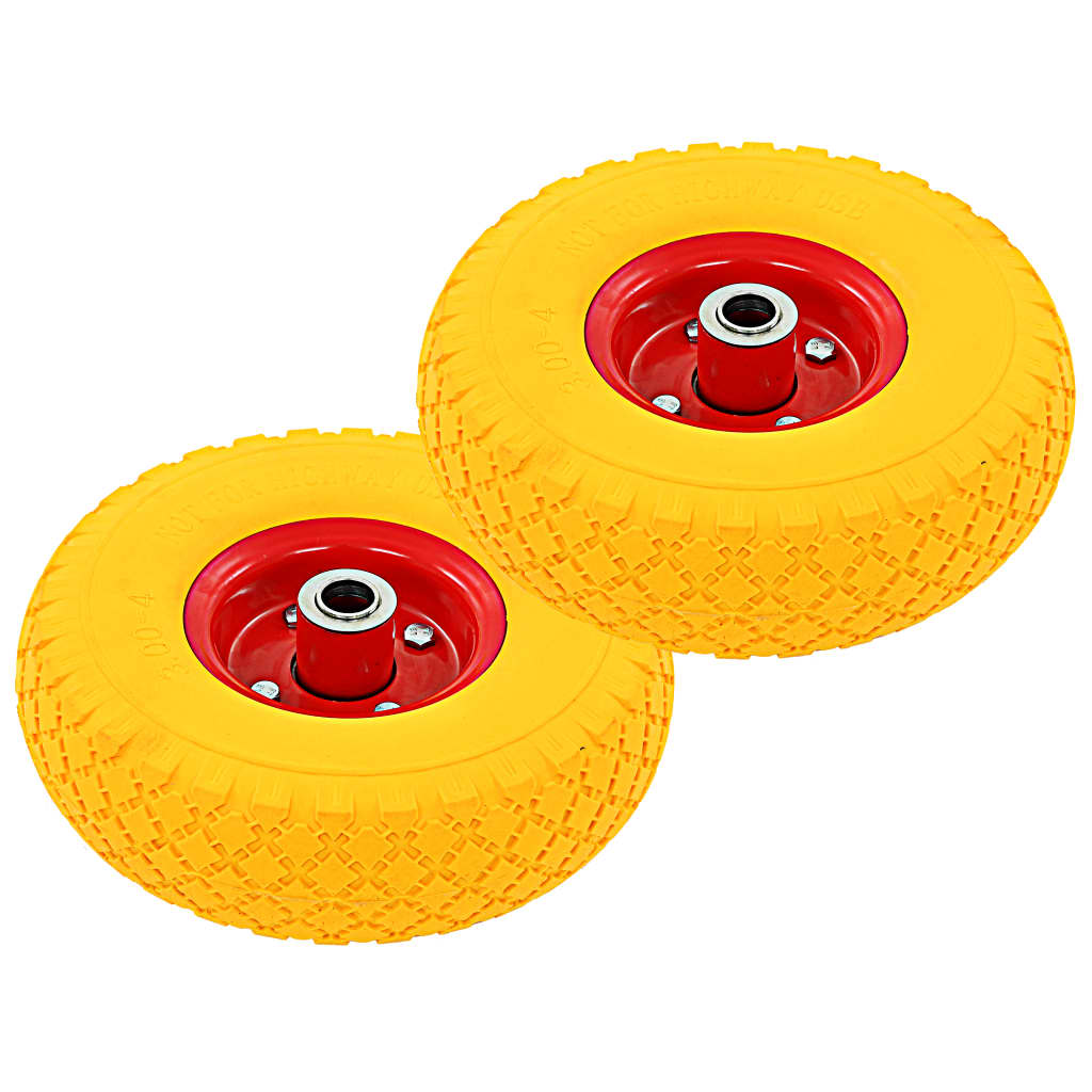 Sackkarrenräder 4 Stk. PU Vollgummireifen 3.00-4 - Premium Hebezüge, Kräne & Rollwagen - Just €79.39! Shop now at homesales4u