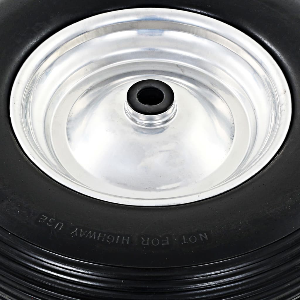 Schubkarrenräder 2 Stk. mit Achsen Massives PU 4,00 - 8 390 mm - Premium Hebezüge, Kräne & Rollwagen - Just €75.85! Shop now at homesales4u