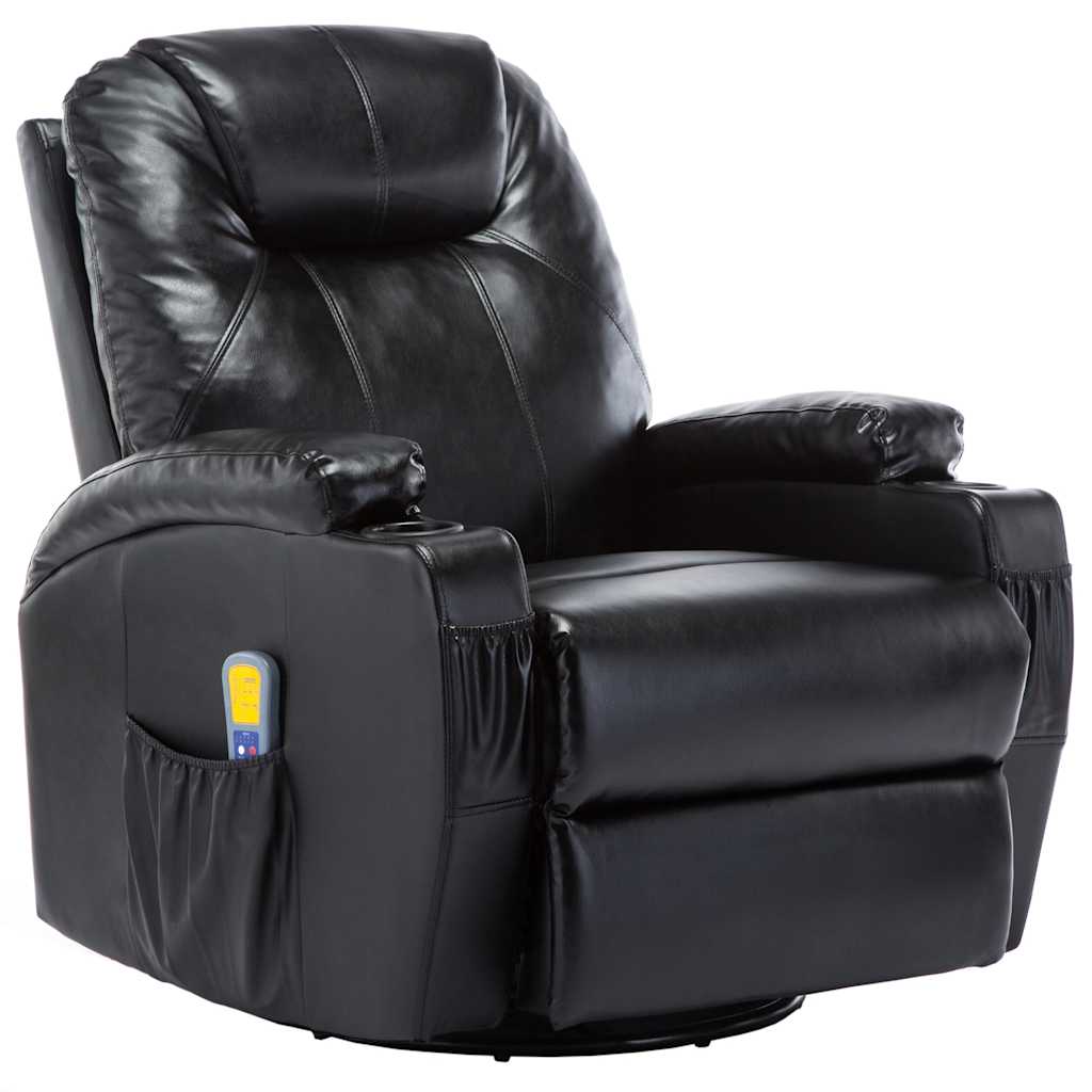 Massage-Schaukelsessel Schwarz Kunstleder - Premium Massagesessel - Just €678.52! Shop now at homesales4u