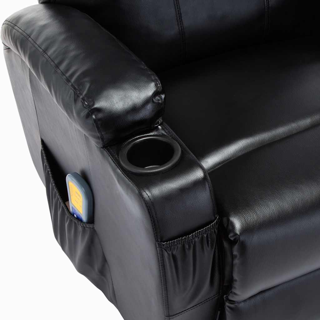 Massage-Schaukelsessel Schwarz Kunstleder - Premium Massagesessel - Just €678.52! Shop now at homesales4u