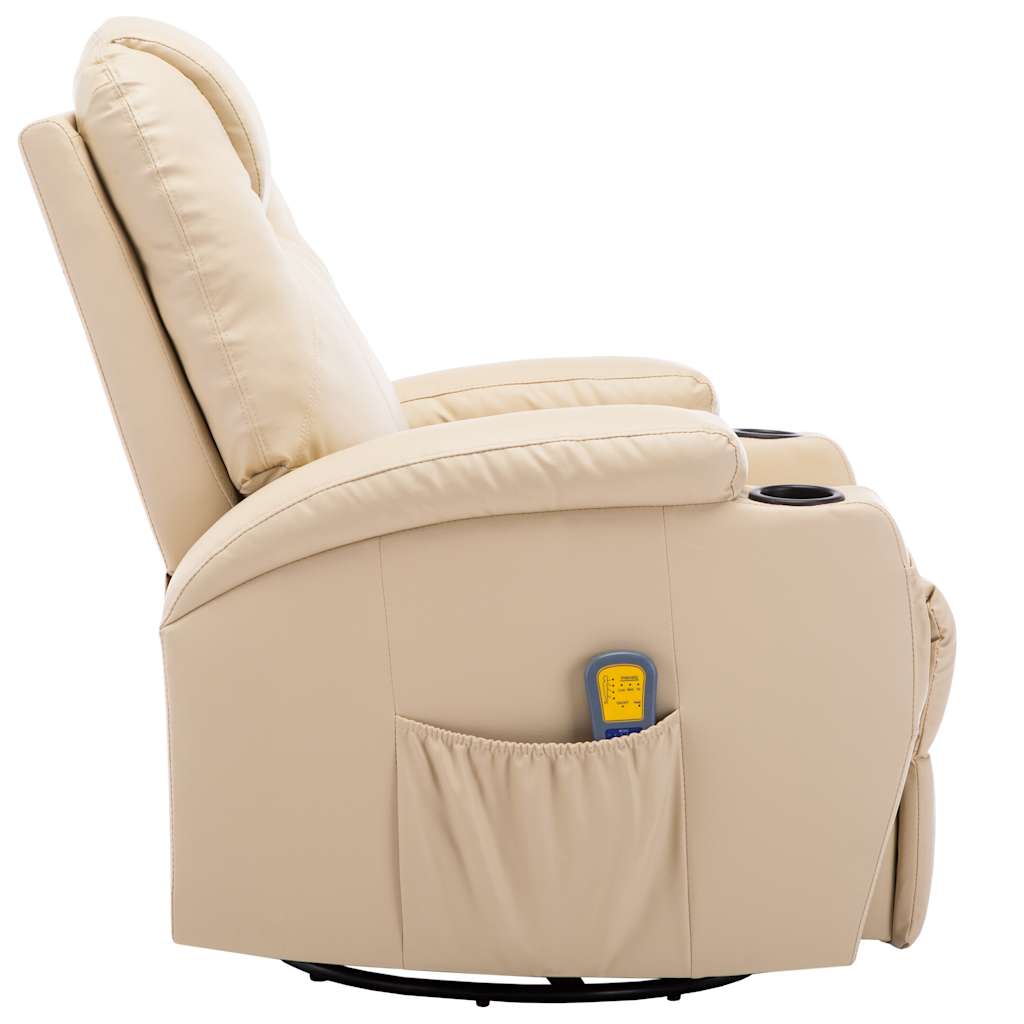 Massage-Schaukelsessel Creme Kunstleder - Premium Massagesessel - Just €663.43! Shop now at homesales4u