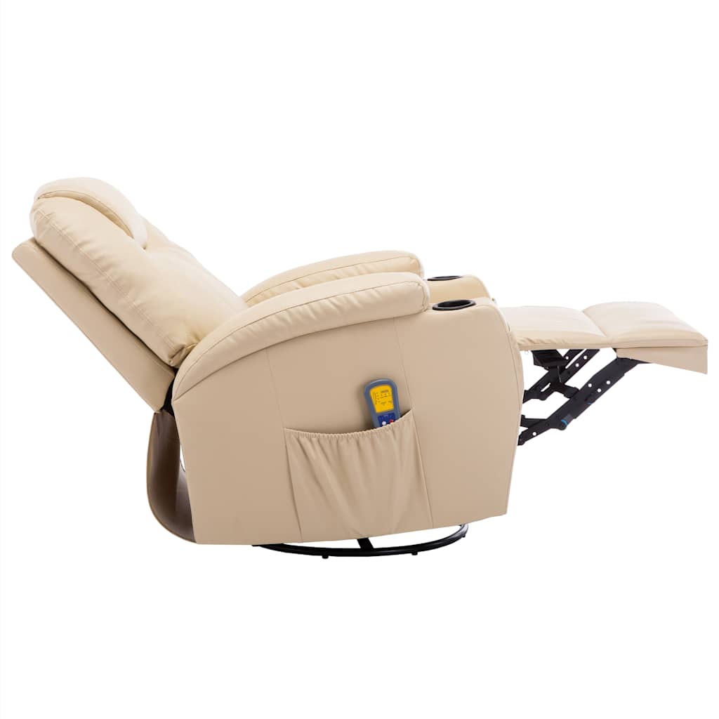 Massage-Schaukelsessel Creme Kunstleder - Premium Massagesessel - Just €663.43! Shop now at homesales4u