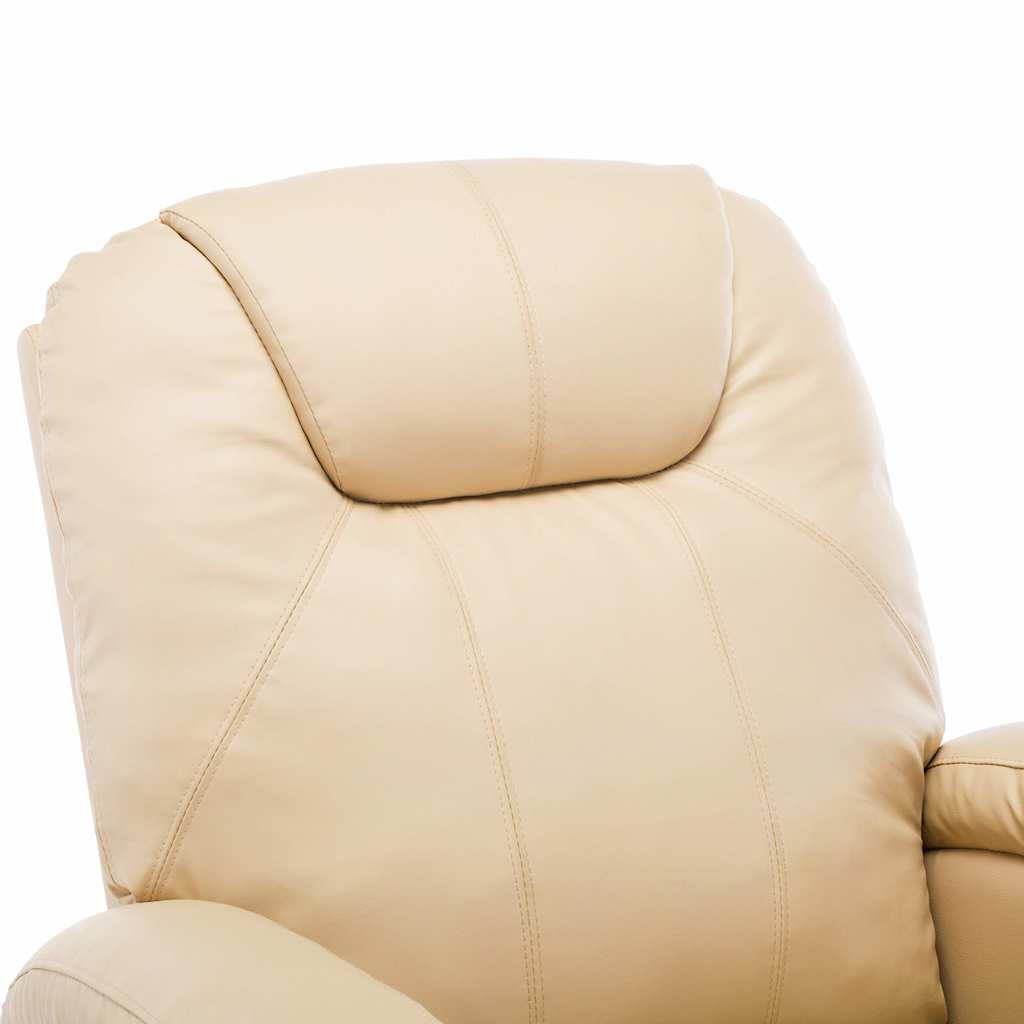 Massage-Schaukelsessel Creme Kunstleder - Premium Massagesessel - Just €663.43! Shop now at homesales4u