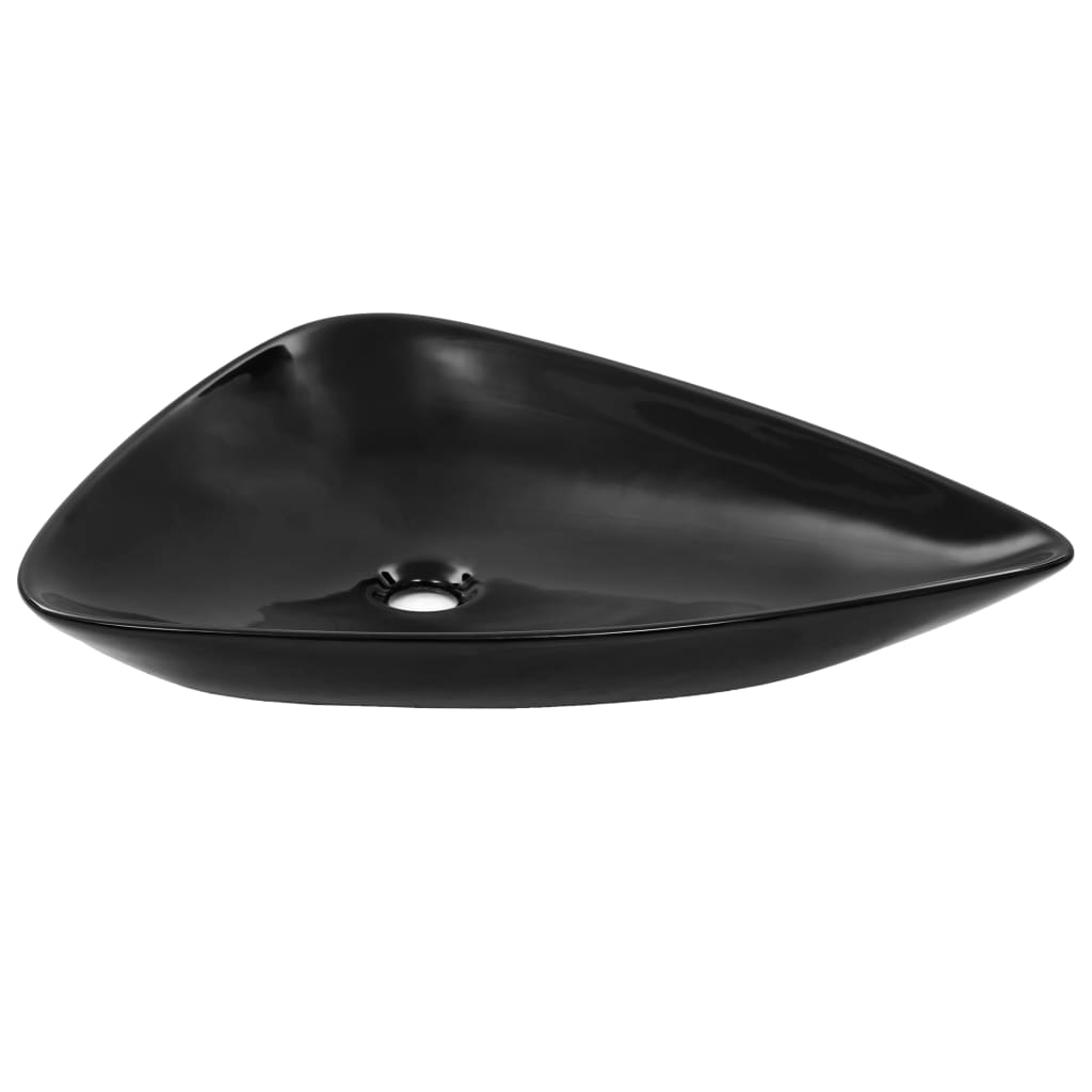 Waschbecken Keramik Dreiecksform Schwarz 645 x 455 x 115 mm - Premium Badezimmer-Waschbecken - Just €106.19! Shop now at homesales4u