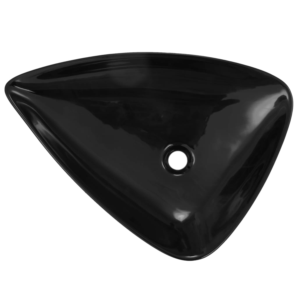 Waschbecken Keramik Dreiecksform Schwarz 645 x 455 x 115 mm - Premium Badezimmer-Waschbecken - Just €106.19! Shop now at homesales4u