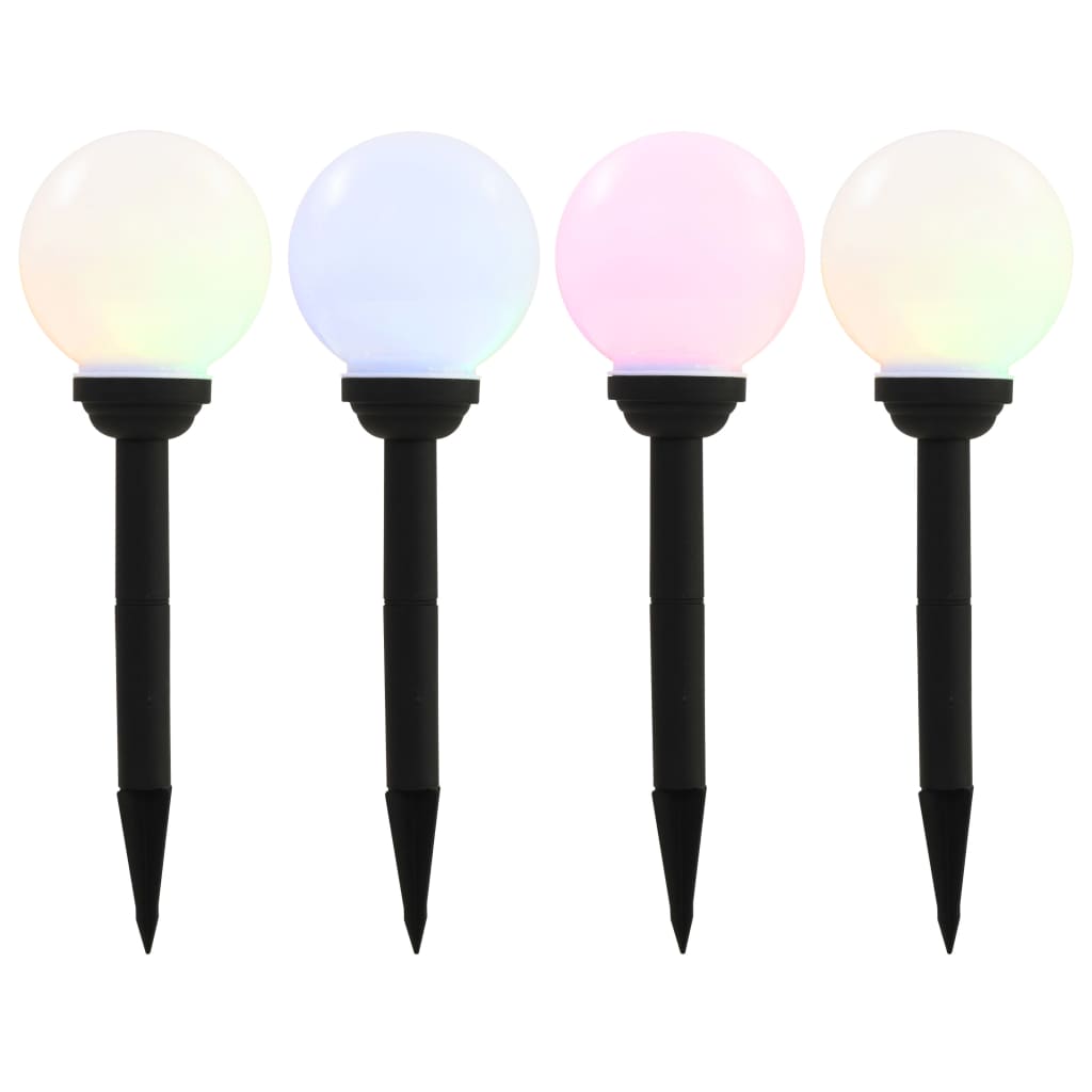 Solar-Außenleuchten 4 Stk. LED Kugelförmig 15 cm RGB - Premium Außenbeleuchtung - Just €55.71! Shop now at homesales4u