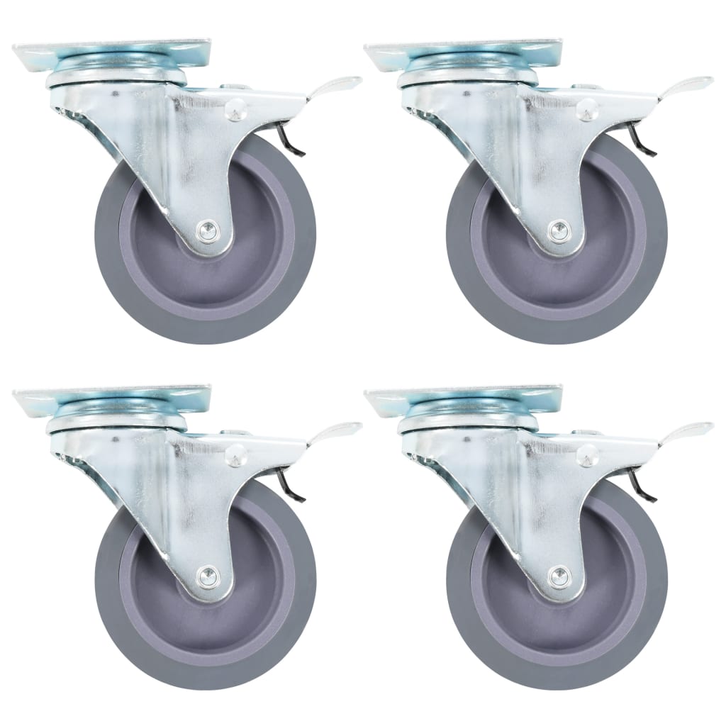 Lenkrollen mit Doppelbremsen 4 Stk. 75 mm - Premium Materialbeförderung - Just €31.39! Shop now at homesales4u