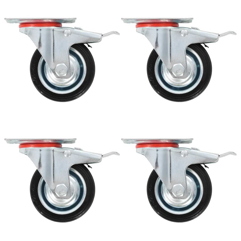Lenkrollen mit Doppelbremsen 4 Stk. 75 mm - Premium Materialbeförderung - Just €35.53! Shop now at homesales4u