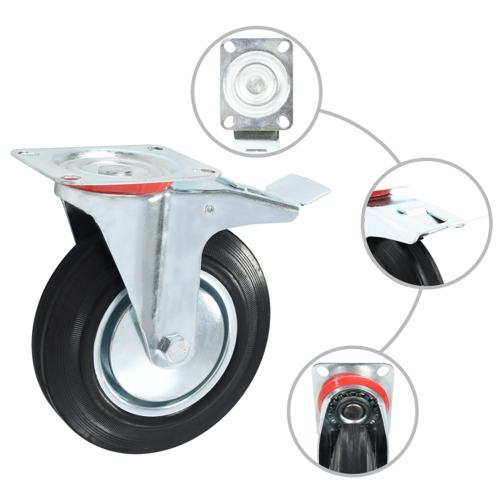 Lenkrollen 4 Stk. 200 mm - Premium Materialbeförderung - Just €86.42! Shop now at homesales4u