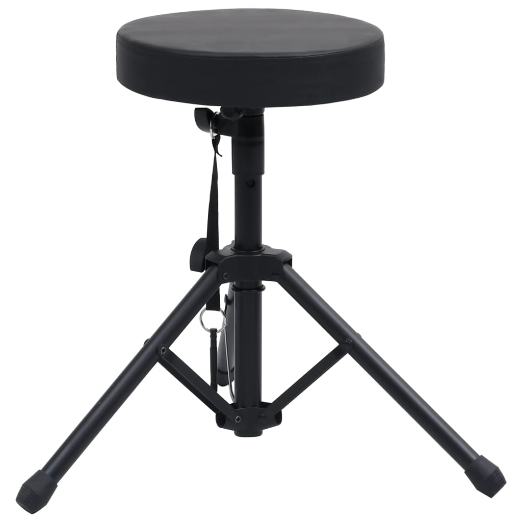 Verstellbarer Drumhocker Schwarz Rund - Premium Musikerstühle & -hocker - Just €42.38! Shop now at homesales4u
