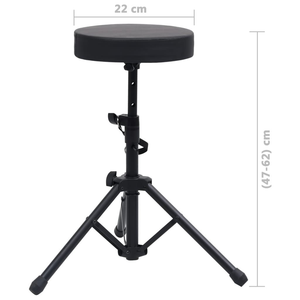 Doppelstrebiger Keyboard-Ständer und Hocker Set Schwarz - Premium Musikerstühle & -hocker - Just €79.39! Shop now at homesales4u