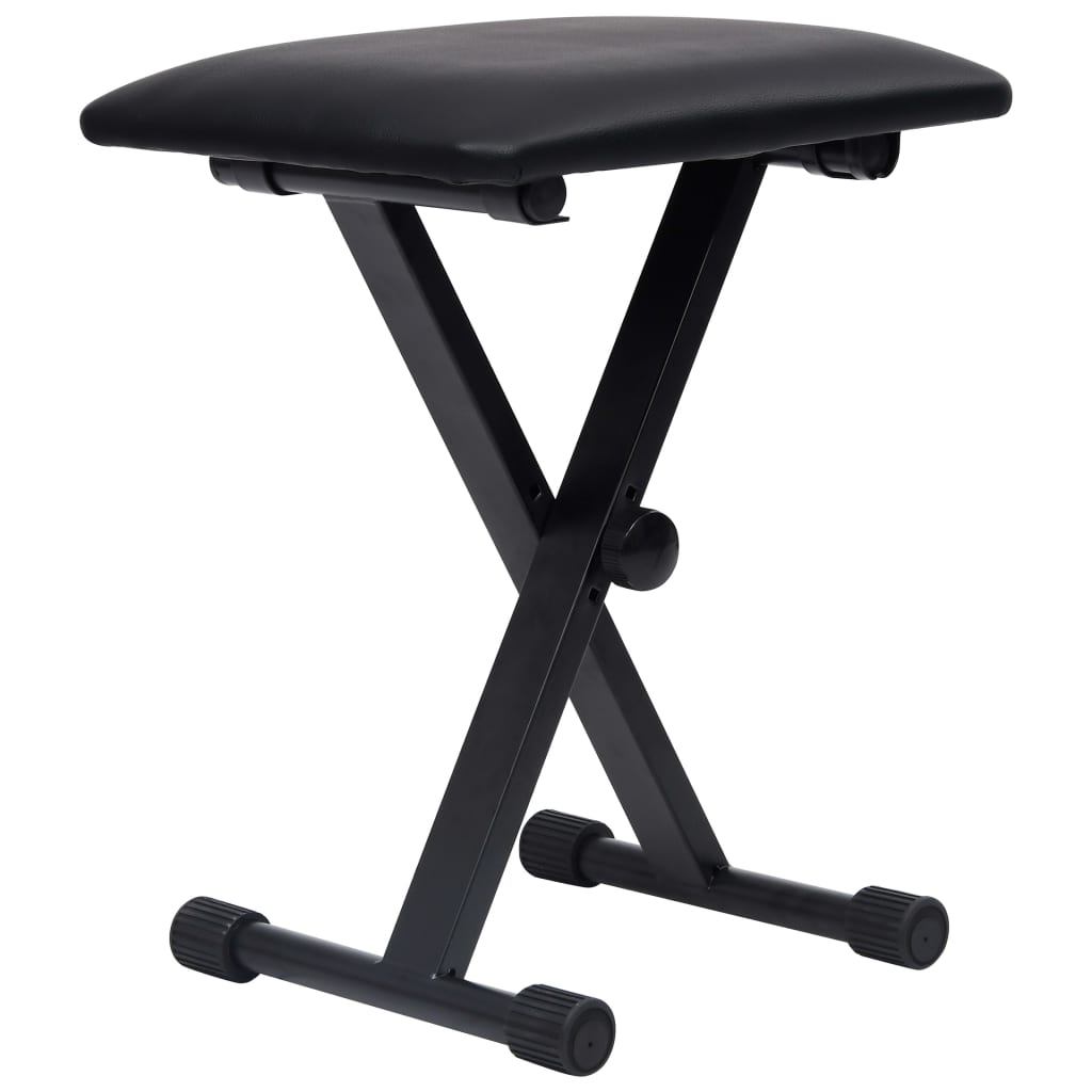 Doppelstrebiger Keyboard-Ständer und Hocker Set Schwarz - Premium Musikerstühle & -hocker - Just €77.53! Shop now at homesales4u