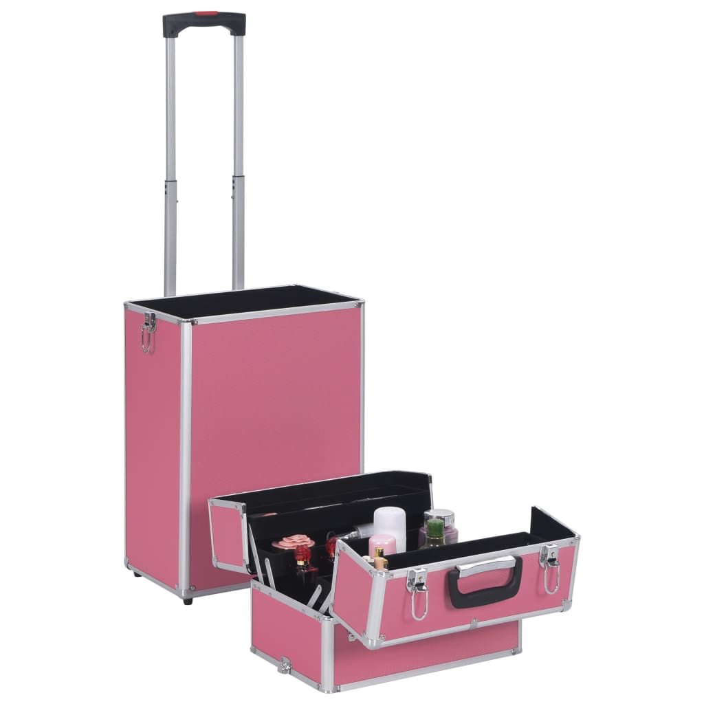 Kosmetikkoffer Aluminium Rosa - Premium Kulturtaschen - Just €124.29! Shop now at homesales4u