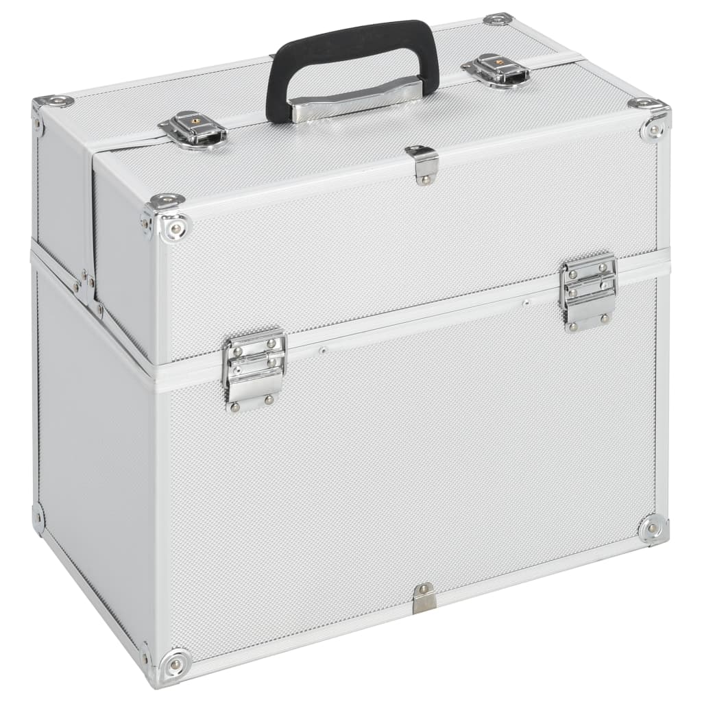 Kosmetikkoffer 38x23x34 cm Silbern Aluminium - Premium Kulturtaschen - Just €64.28! Shop now at homesales4u