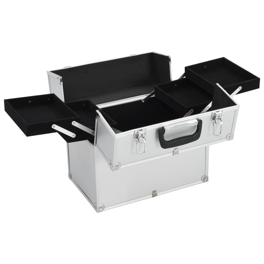 Kosmetikkoffer 38x23x34 cm Silbern Aluminium - Premium Kulturtaschen - Just €64.28! Shop now at homesales4u