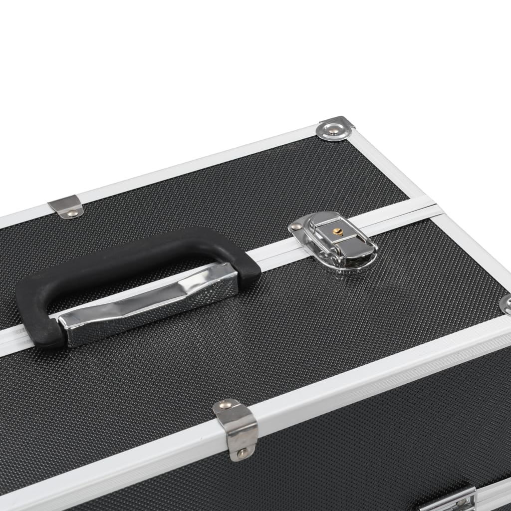 Kosmetikkoffer 38x23x34 cm Schwarz Aluminium - Premium Kulturtaschen - Just €57.91! Shop now at homesales4u