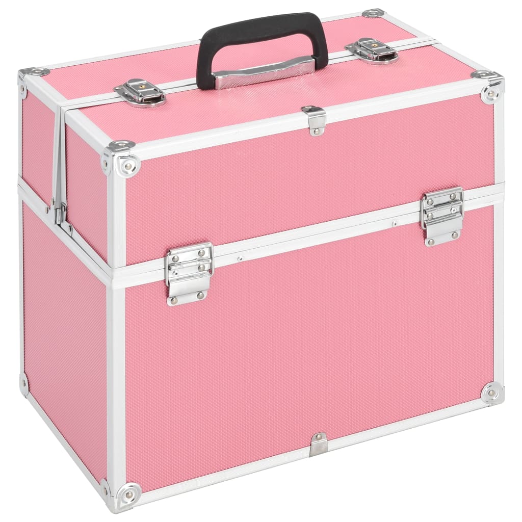 Kosmetikkoffer 38x23x34 cm Rosa Aluminium - Premium Kulturtaschen - Just €65.61! Shop now at homesales4u