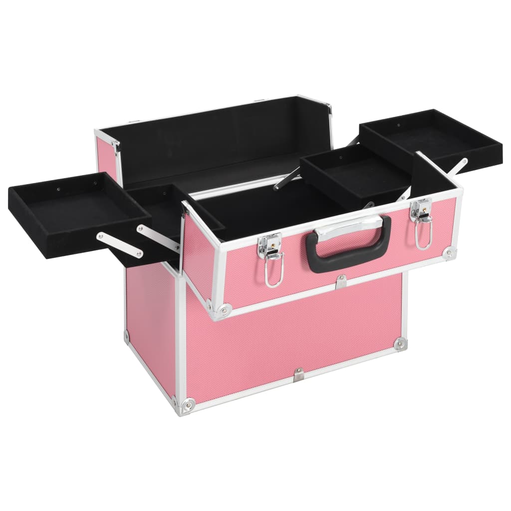 Kosmetikkoffer 38x23x34 cm Rosa Aluminium - Premium Kulturtaschen - Just €65.61! Shop now at homesales4u